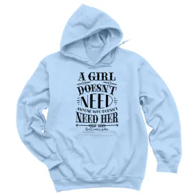 A Girl Doesn't Need Black Print Hoodies & Long Sleeves