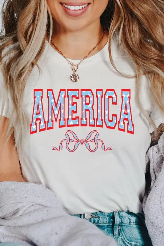 America Ribbon Graphic T Shirt