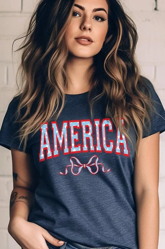 America Ribbon Graphic T Shirt