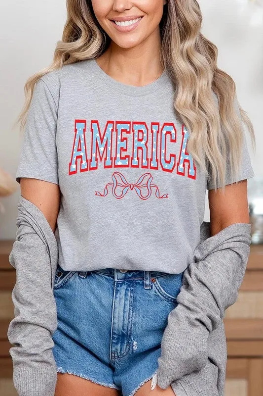 America Ribbon Graphic T Shirt