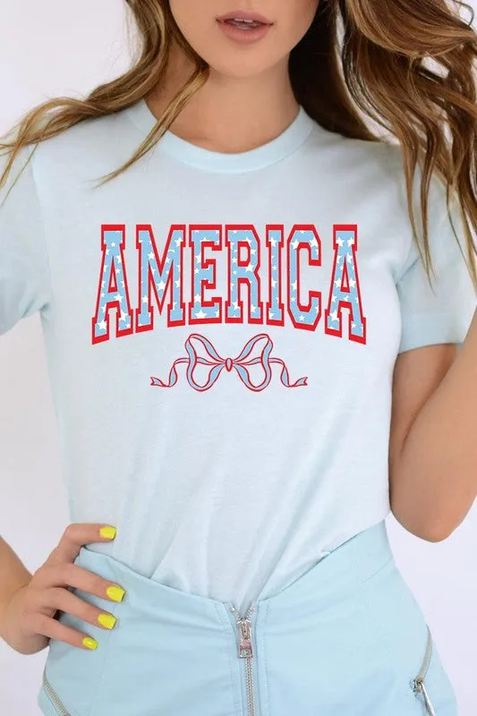 America Ribbon Graphic T Shirt