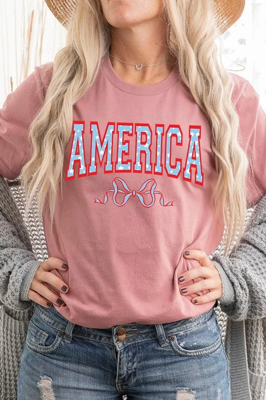 America Ribbon Graphic T Shirt