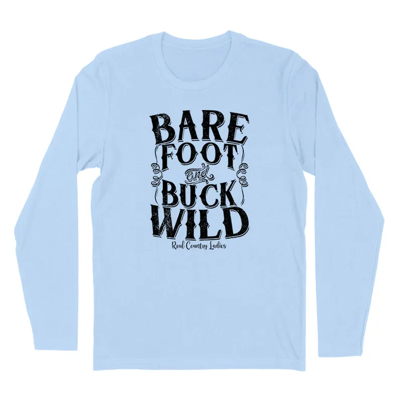 Bare Foot And Buck Wild Black Print Hoodies & Long Sleeves