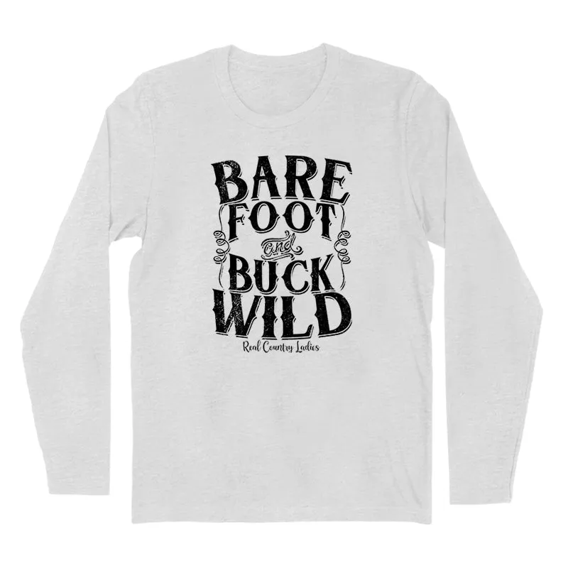 Bare Foot And Buck Wild Black Print Hoodies & Long Sleeves