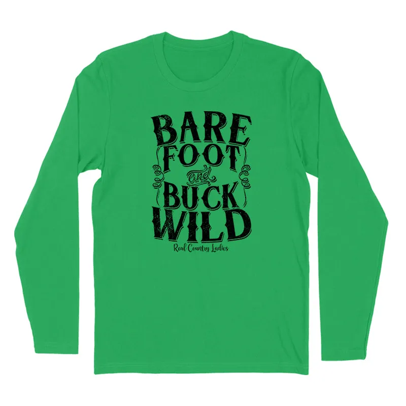 Bare Foot And Buck Wild Black Print Hoodies & Long Sleeves