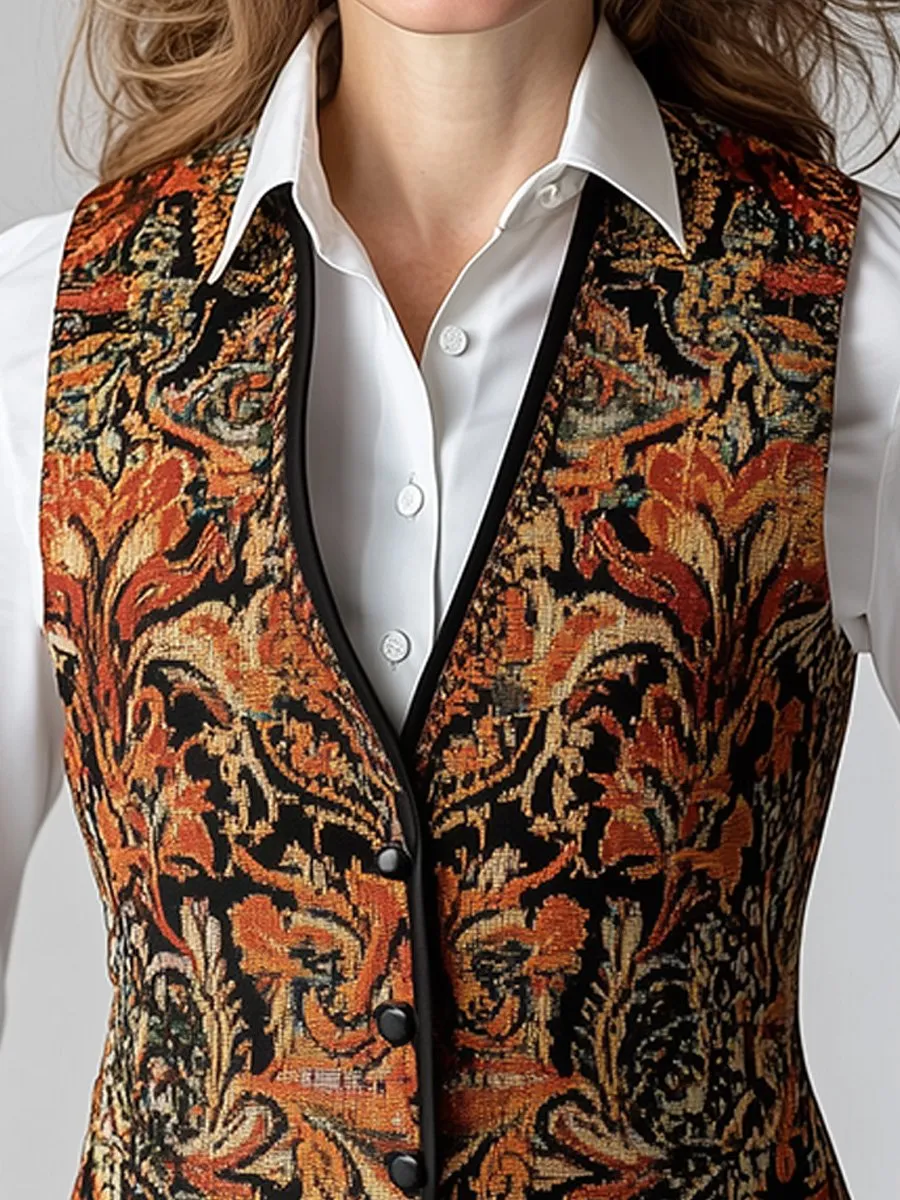 Baroque-Inspired Jacquard Waistcoat