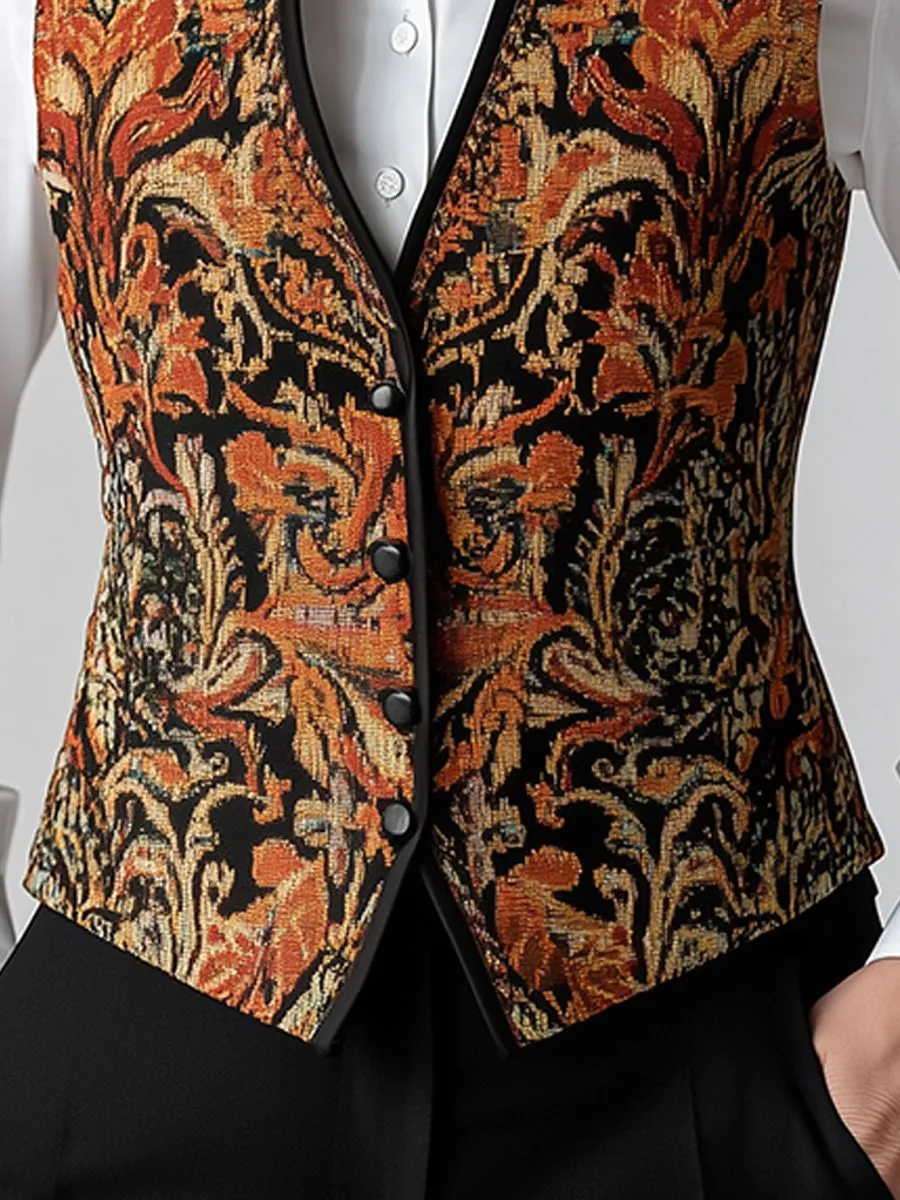 Baroque-Inspired Jacquard Waistcoat