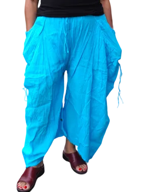 Bright Sky Blue Cotton Voile Tashi Versatile Pants/Skirt