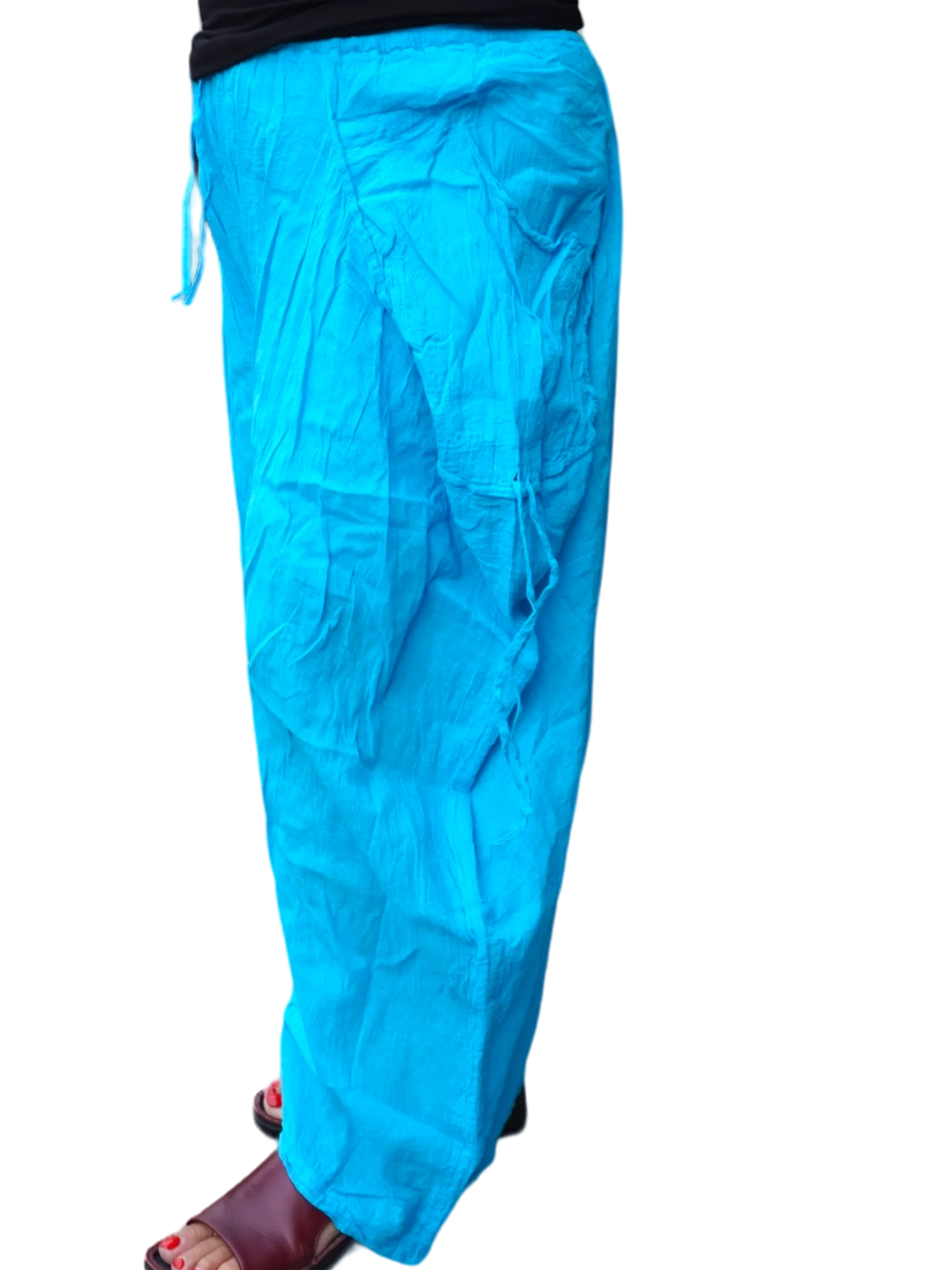 Bright Sky Blue Cotton Voile Tashi Versatile Pants/Skirt