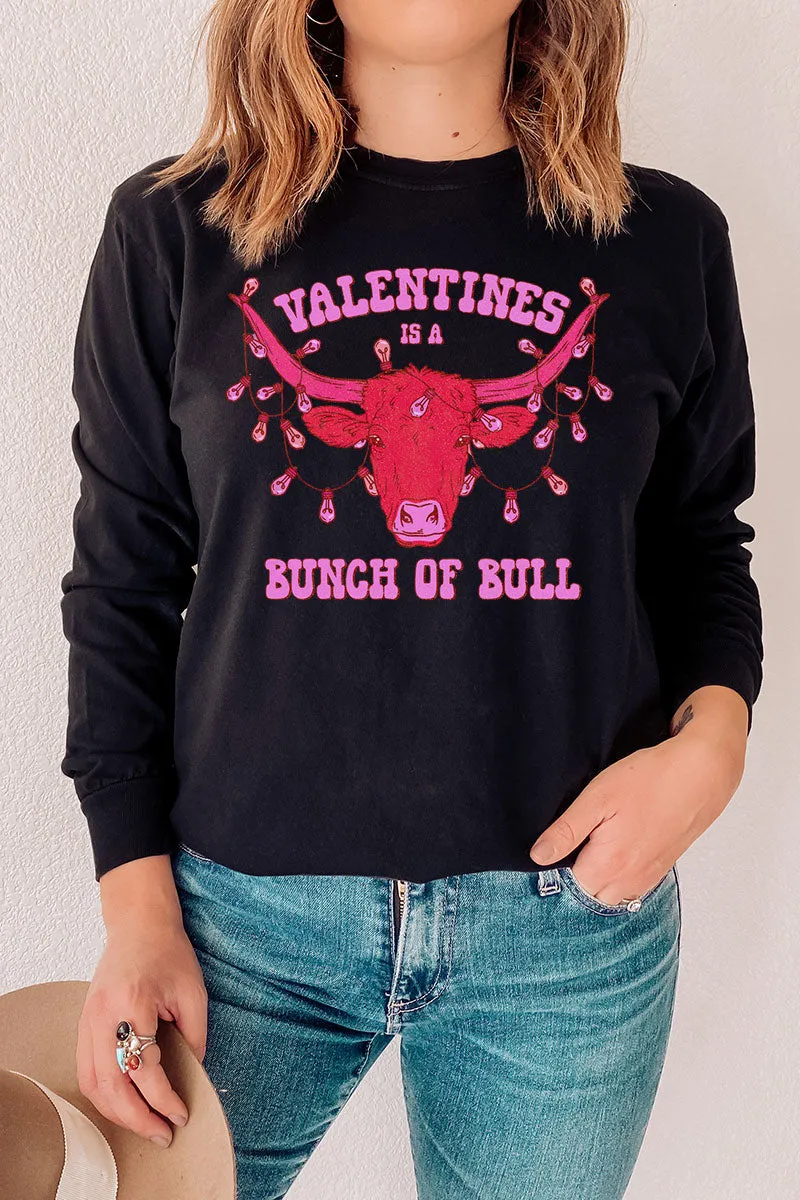 Bunch Of Bull Valentines Unisex Dri-Power Long-Sleeve 50/50 Tee