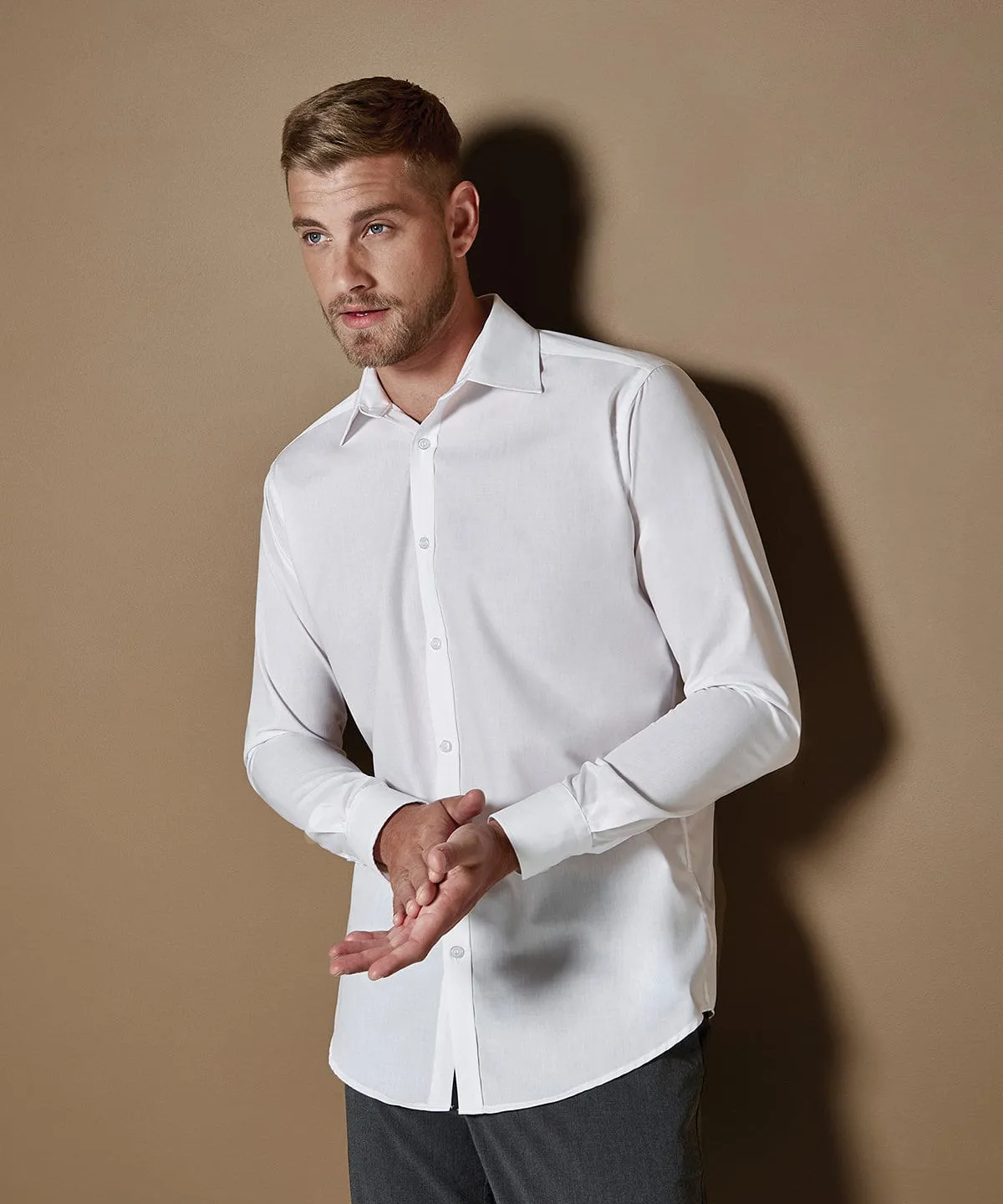 Business shirt long-sleeved (slim fit) | White