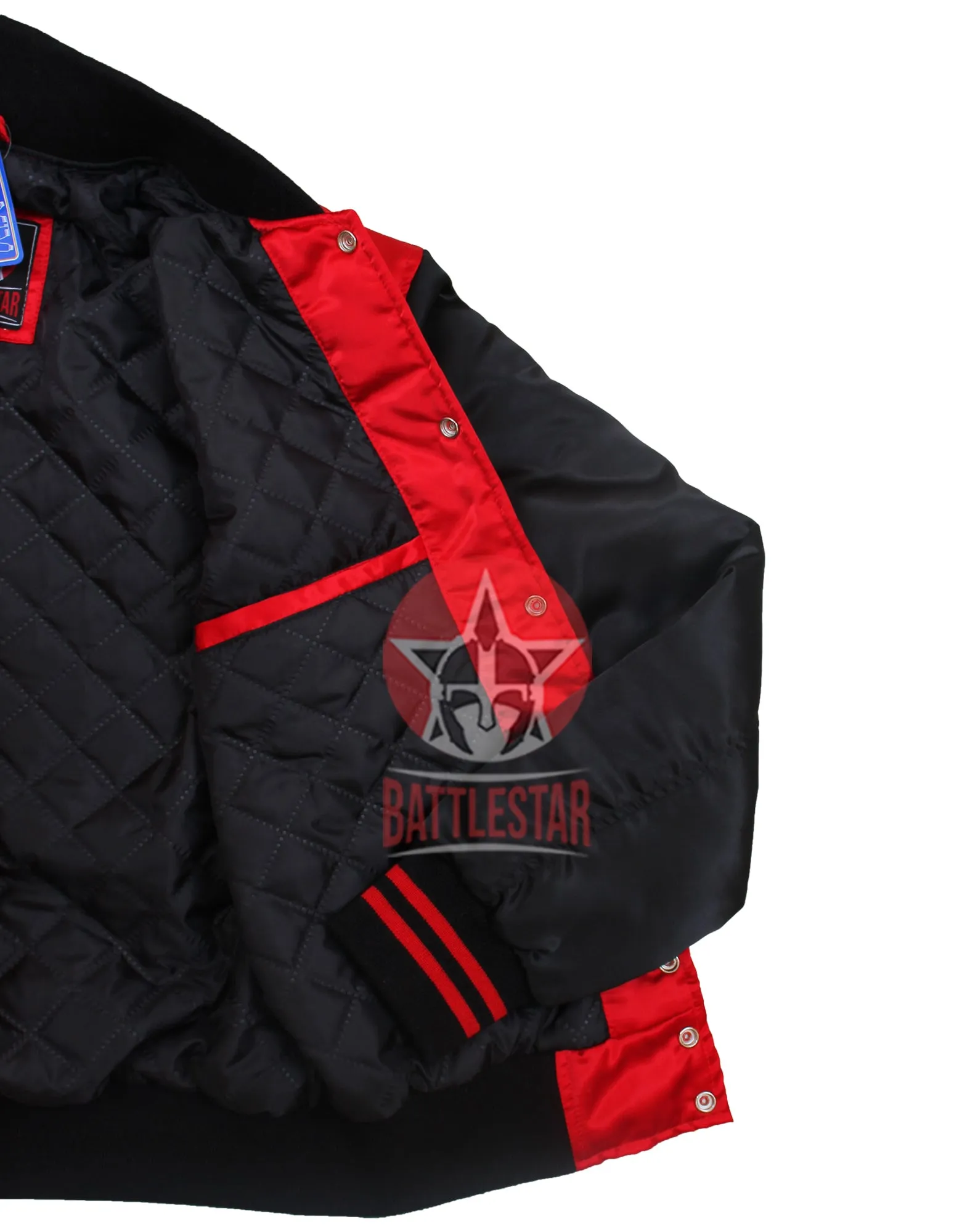 Cardinal Red & Black Classic Satin Varsity Jacket