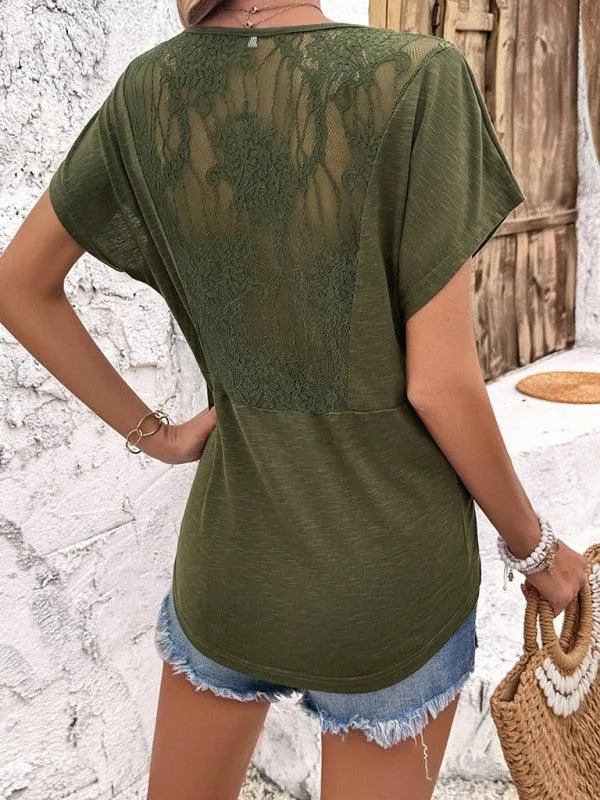 Chic Pleated V-neck Blouse - Women's Stylish Top