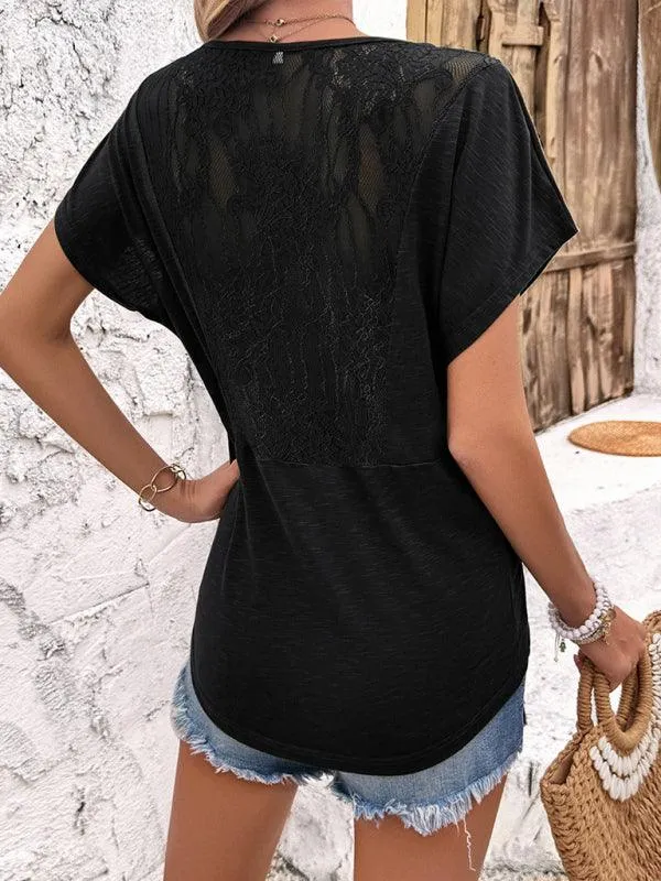 Chic Pleated V-neck Blouse - Women's Stylish Top