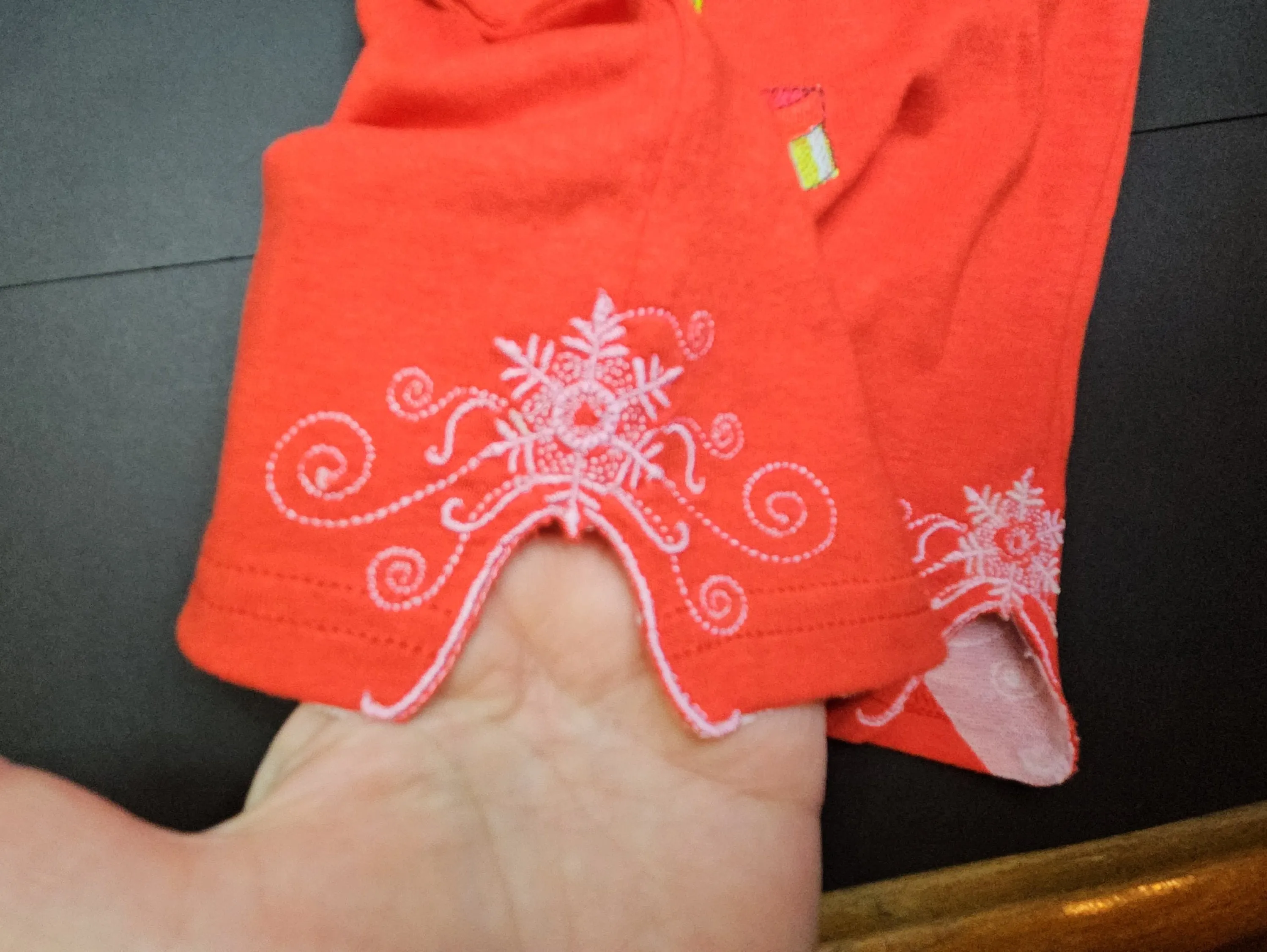 Christmas Presents embroidered, and Trendy Embroidered Sides on Red T-Shirts for Toddlers. Comfortable, soft Tees.