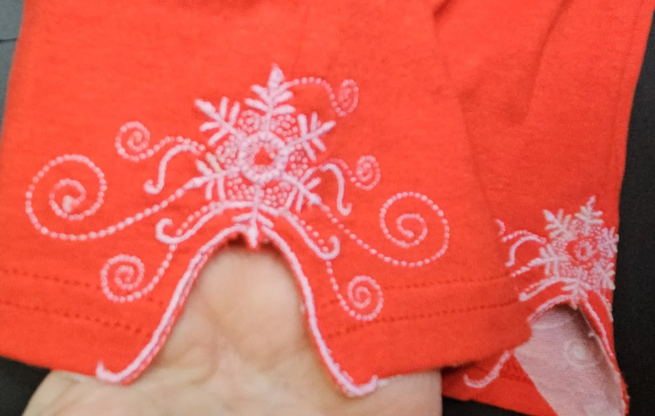 Christmas Presents embroidered, and Trendy Embroidered Sides on Red T-Shirts for Toddlers. Comfortable, soft Tees.