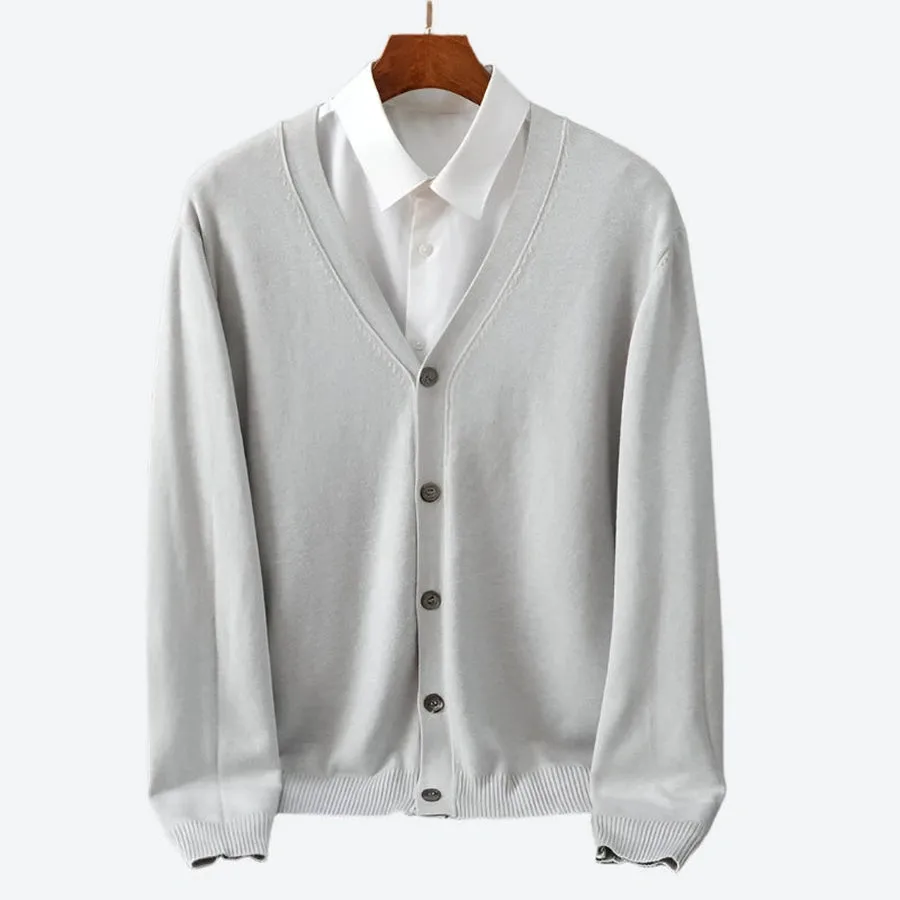 Classic Button-Up V-Neck Cardigans