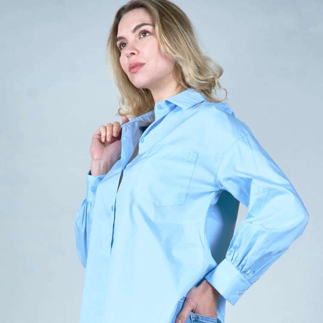 Classic collared button-down shirt wholesale