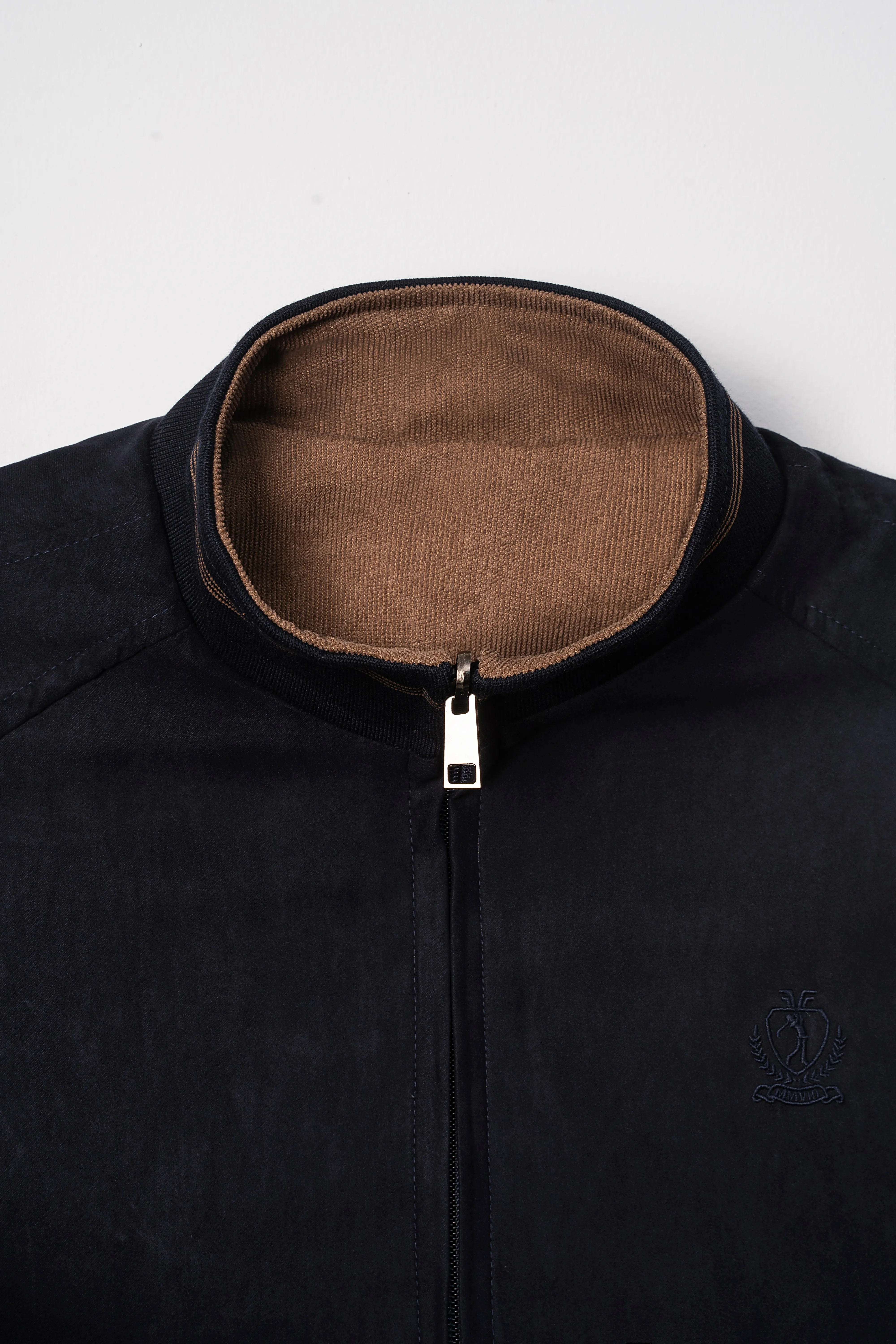 CLASSIC FIT REVERSIBLE JACKET NAVY KHAKI