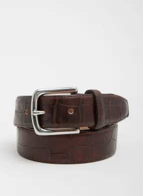 Classic Men's Croc Leather Belt