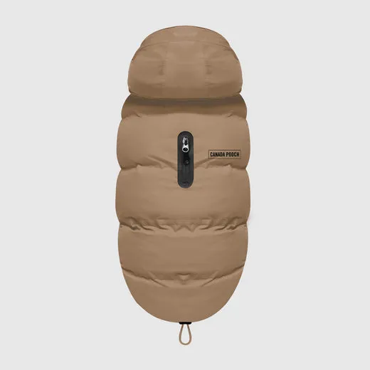 classic waterproof puffer - taupe