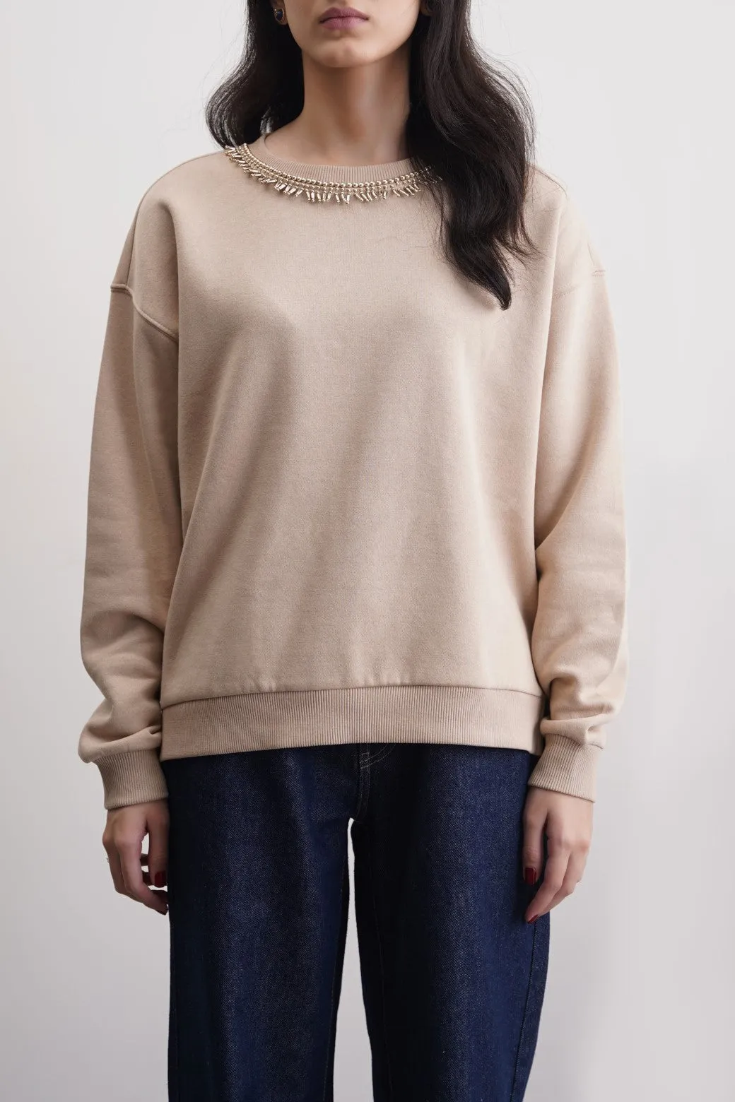 COMFY BEADED SWEATSHIRT