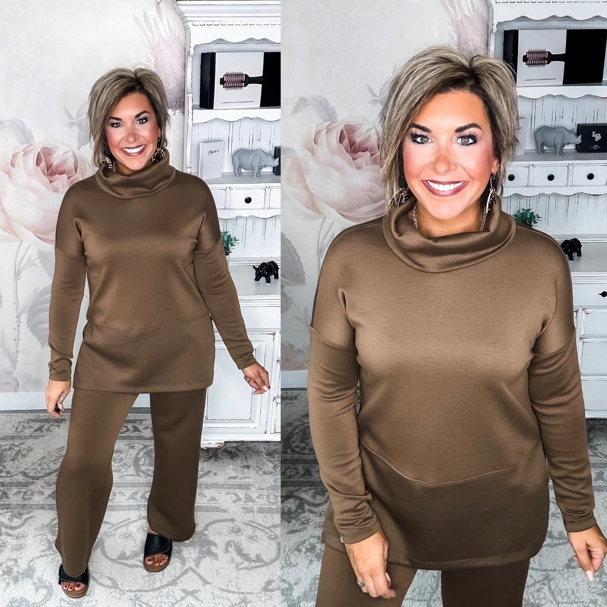 Cozy On The Weekend Cowlneck - Mocha