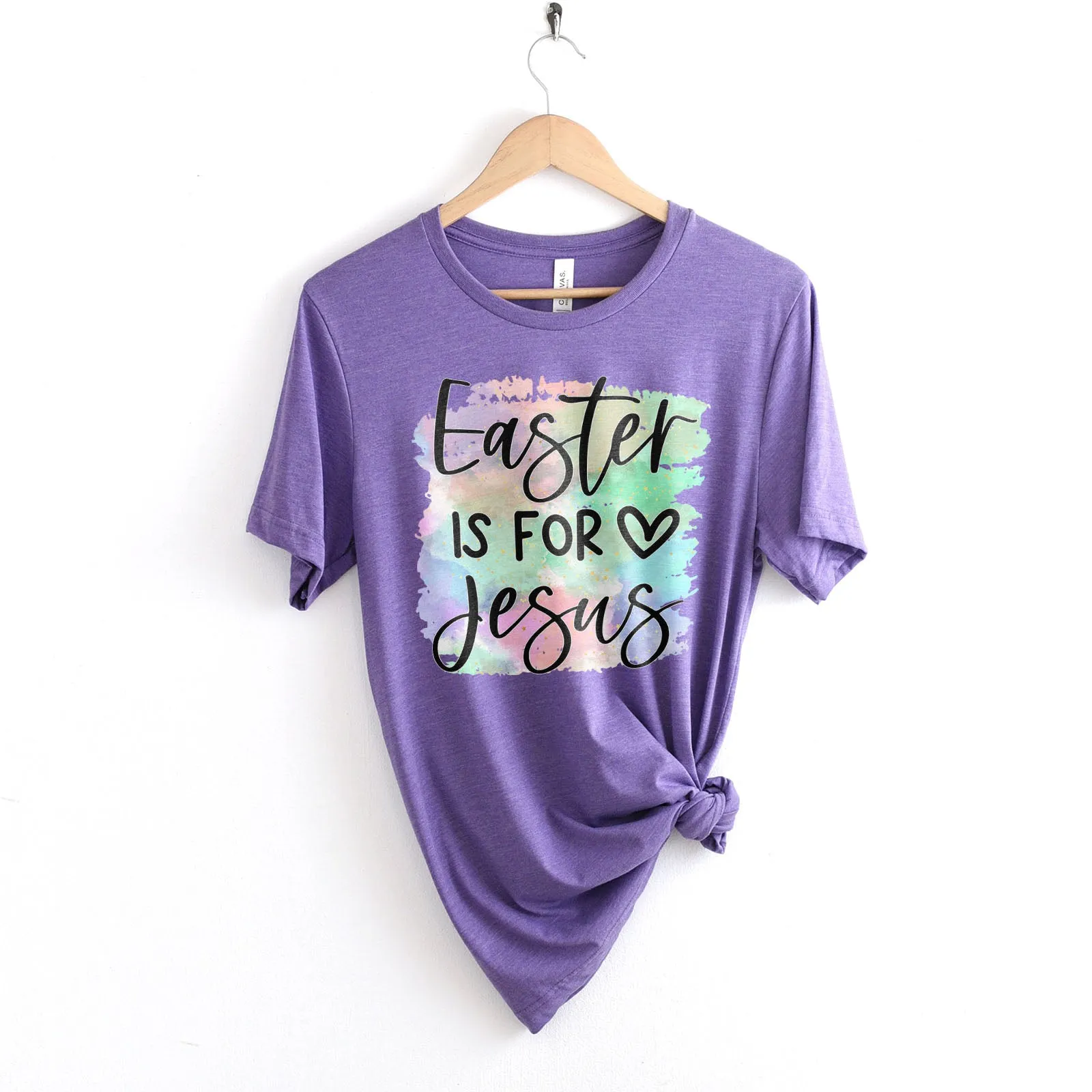 Easter Is For Jesus Rainbow Watercolor Tee