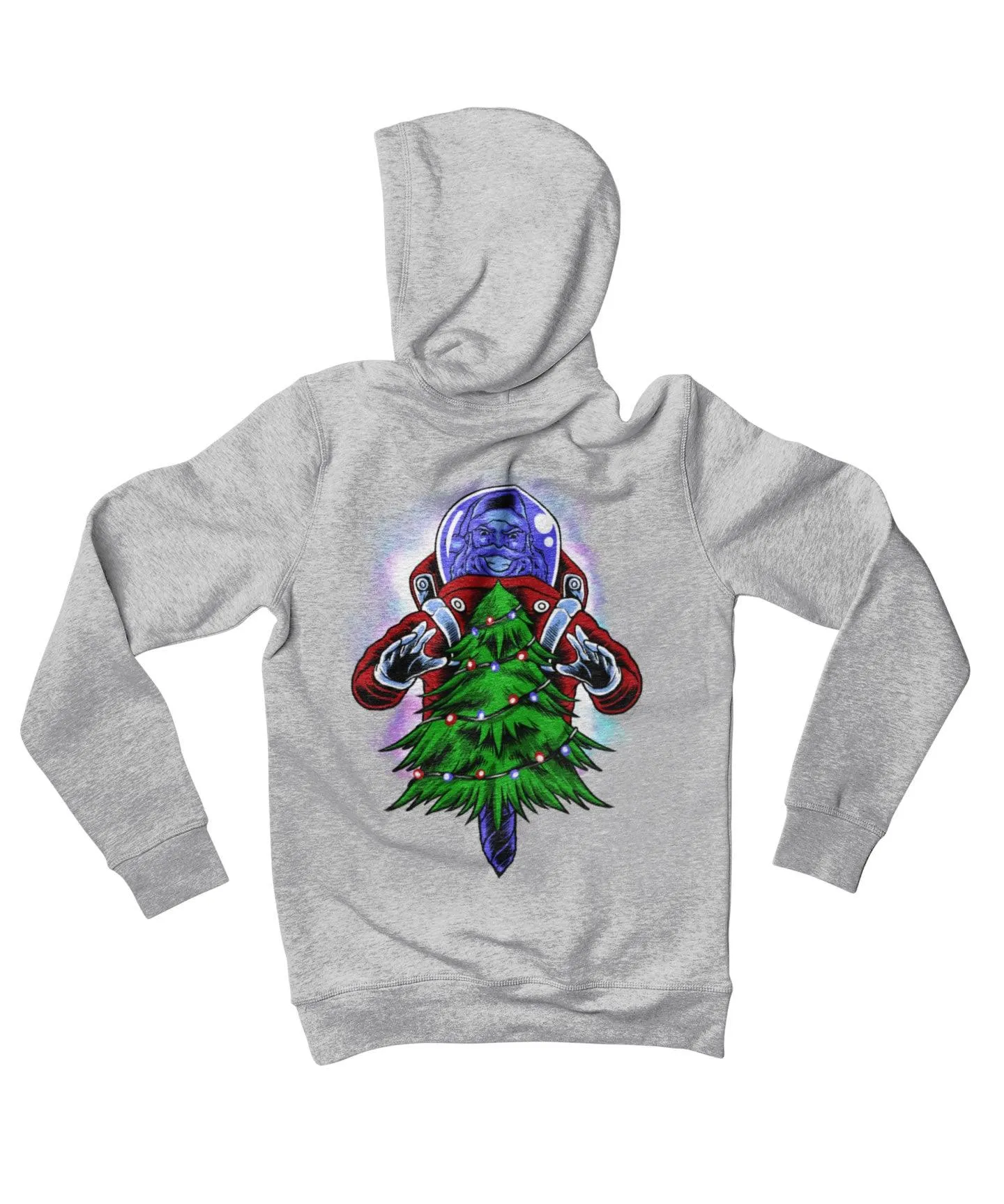 End Of Light Christmas Tree Back Printed Christmas Hoodie