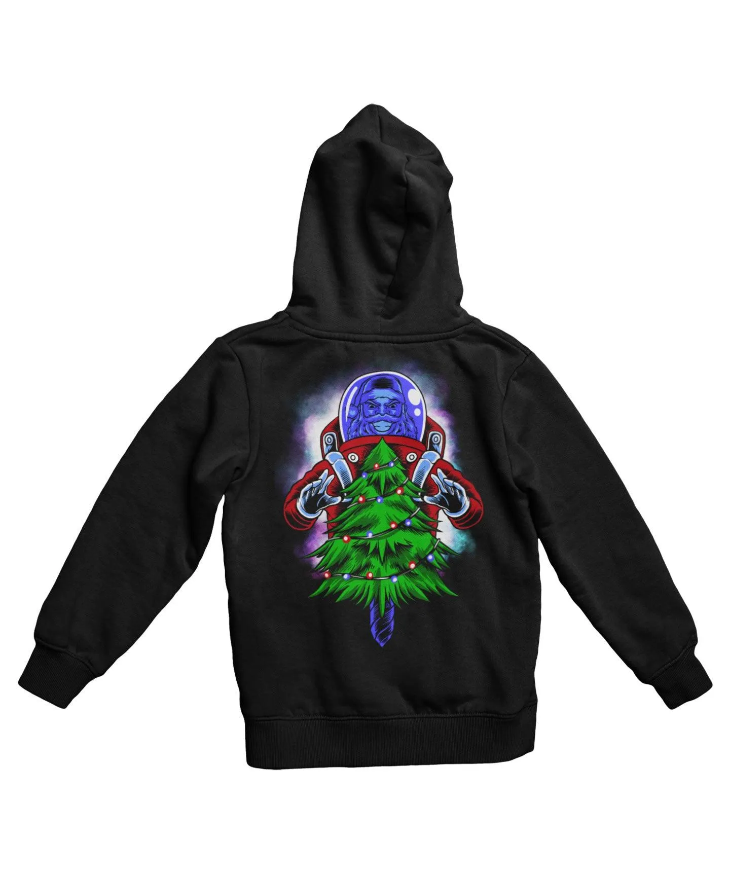 End Of Light Christmas Tree Back Printed Christmas Hoodie