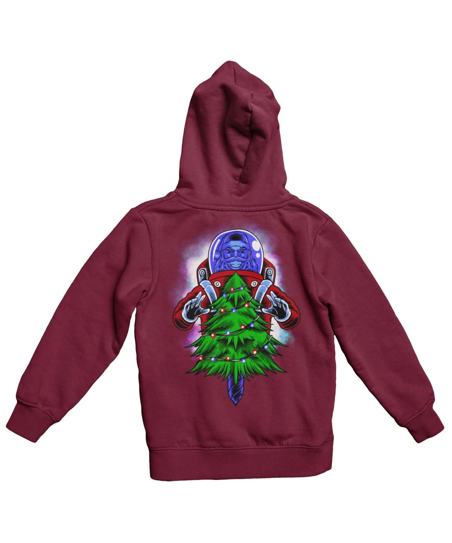 End Of Light Christmas Tree Back Printed Christmas Hoodie