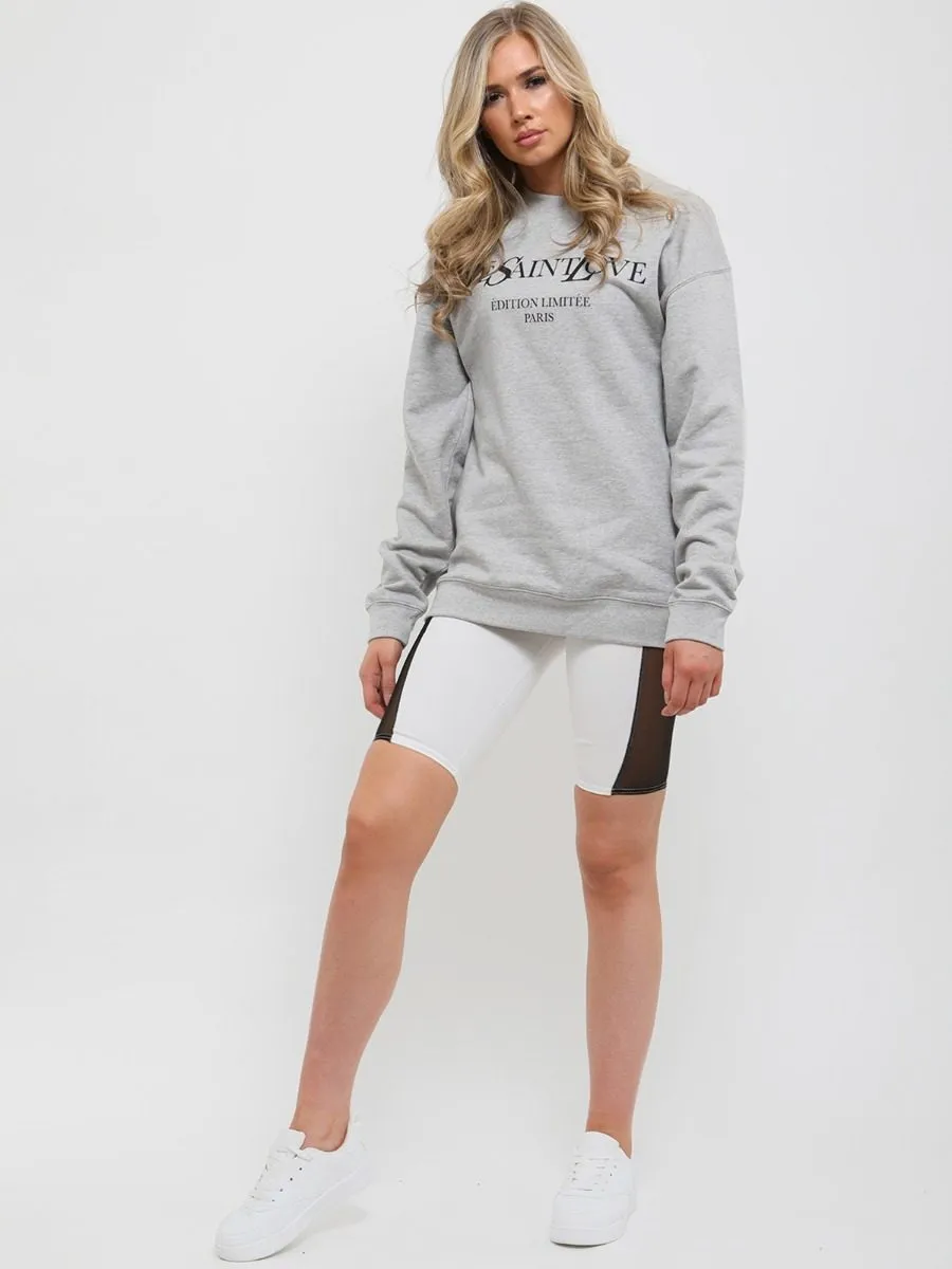 Gracie Ye Saint Love Sweatshirt Jumper In Grey