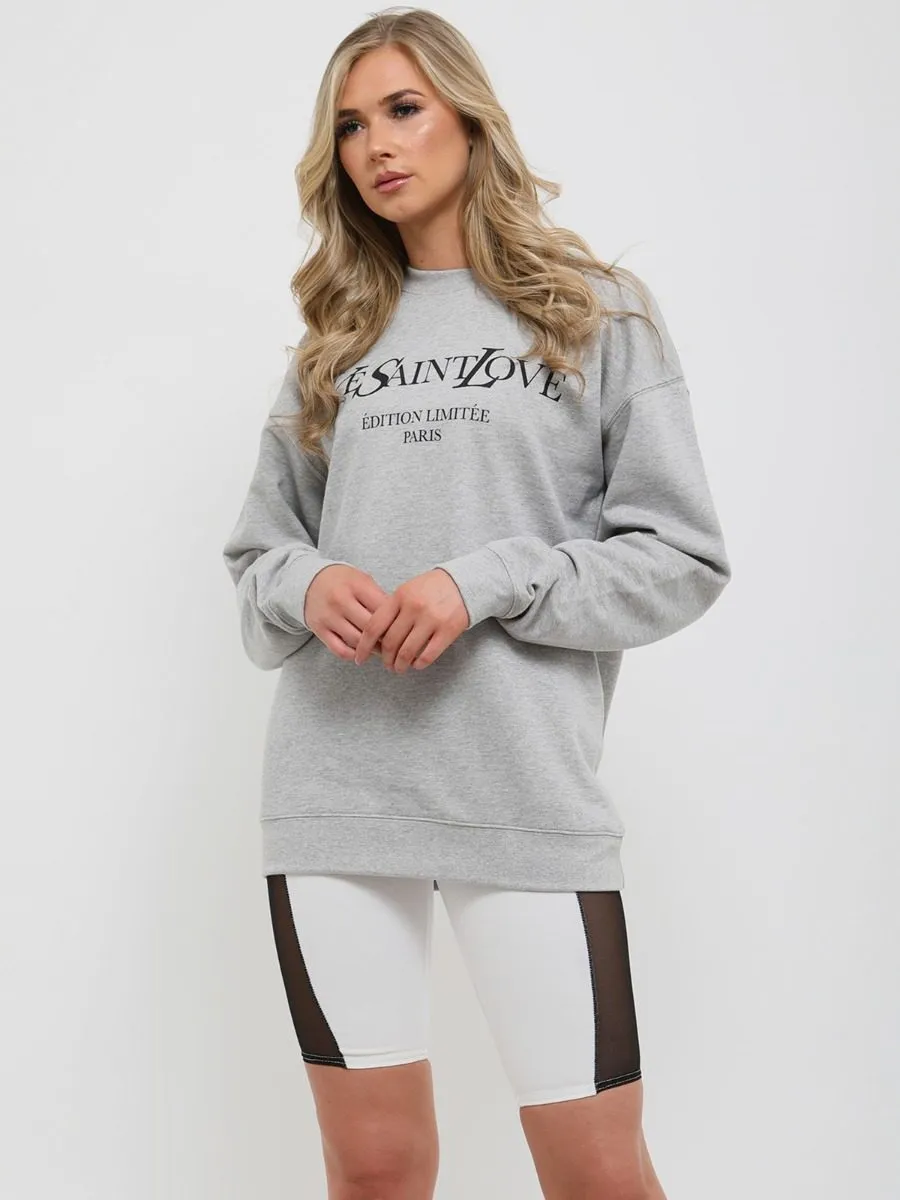 Gracie Ye Saint Love Sweatshirt Jumper In Grey