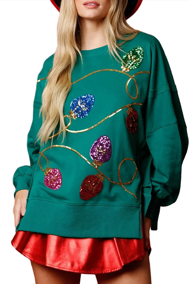 HTT1267 Holiday Sparkle Sweater Top