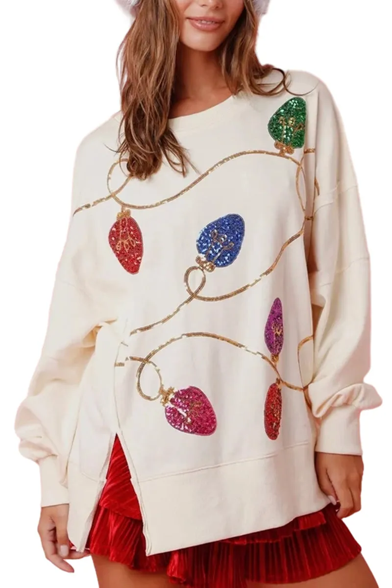 HTT1267 Holiday Sparkle Sweater Top