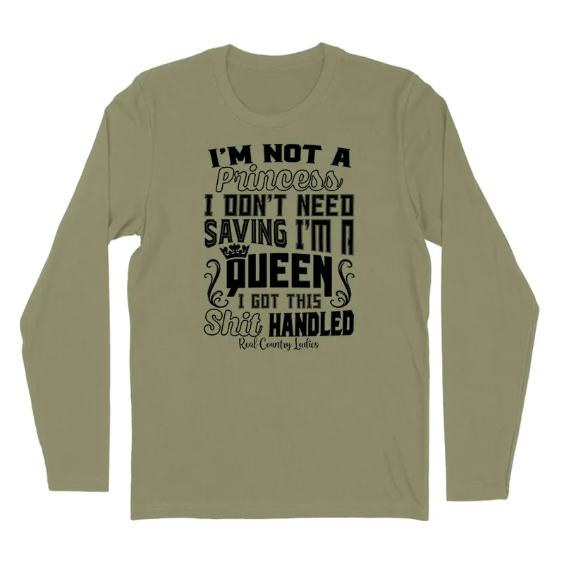 I'm Not A Princess Black Print Hoodies & Long Sleeves