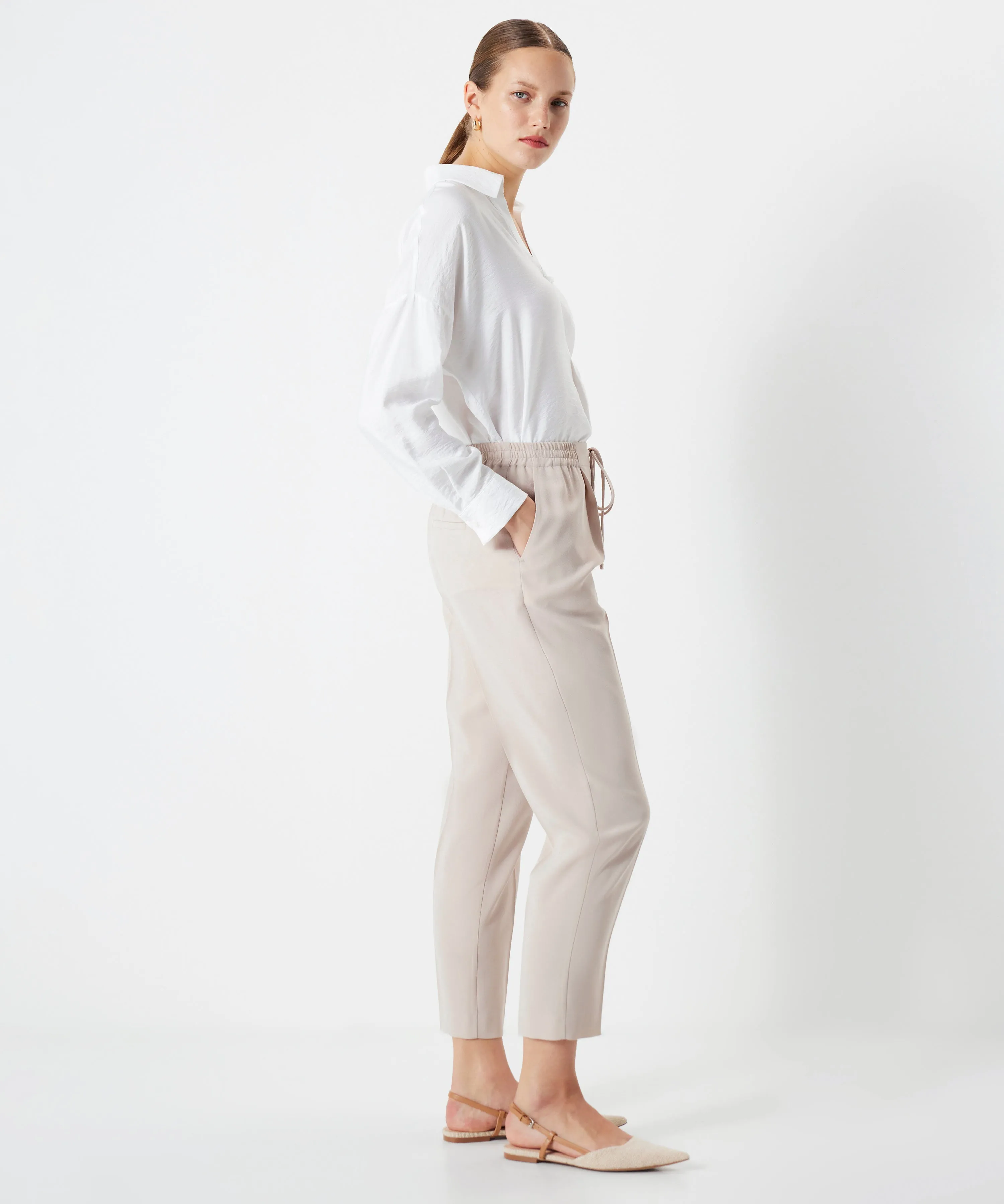 Ipekyol Drapey Fit Trousers Stone