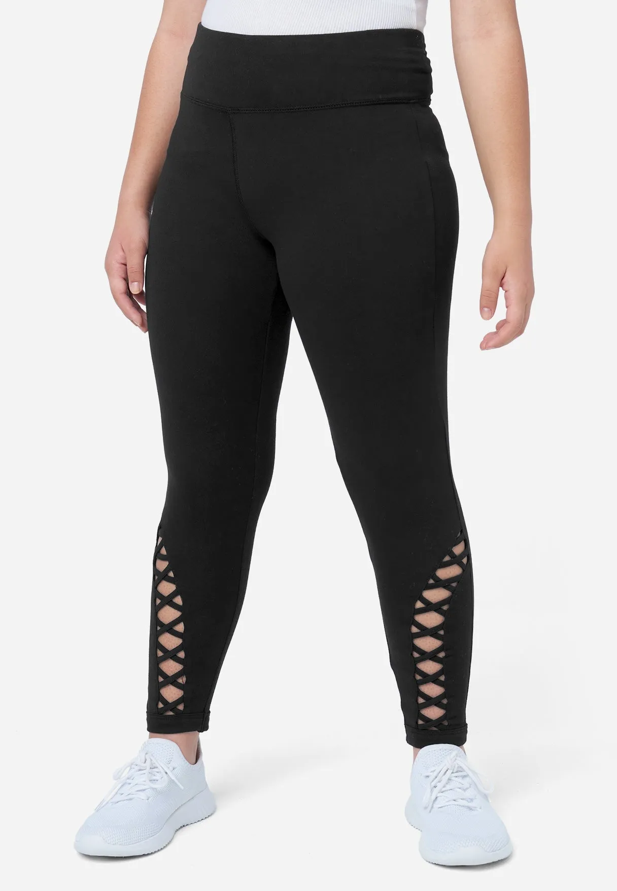 Lattice Ankle Detail Legging