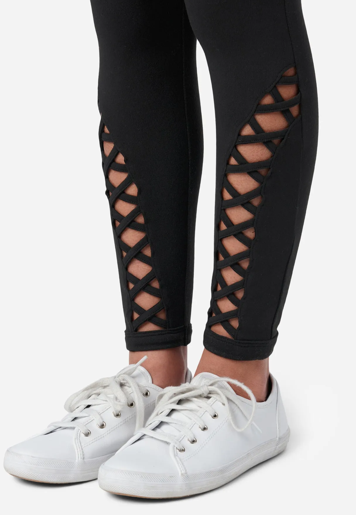 Lattice Ankle Detail Legging