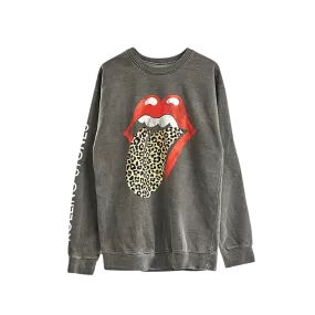 Leopard Tongue Washed Crewneck