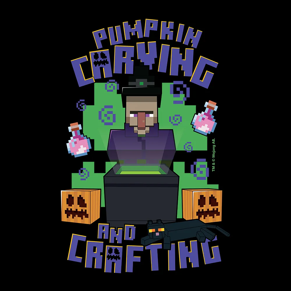 Minecraft Carving and Crafting Kids Pullover Hoodie