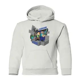 Minecraft Survival Mode Kids Pullover Hoodie