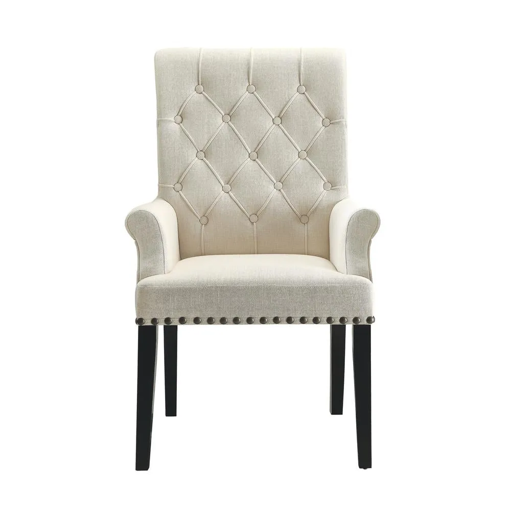 Parkins Cream Upholstered Dining Arm Chair