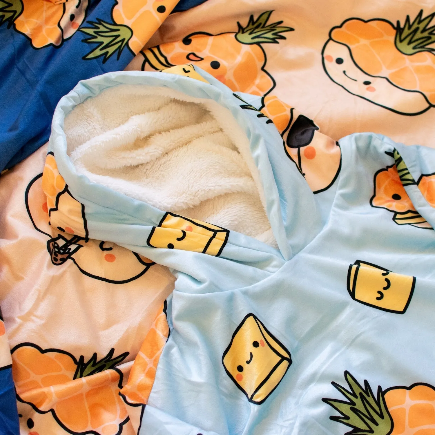 Pineapple Bun Snug Blanket Hoodie