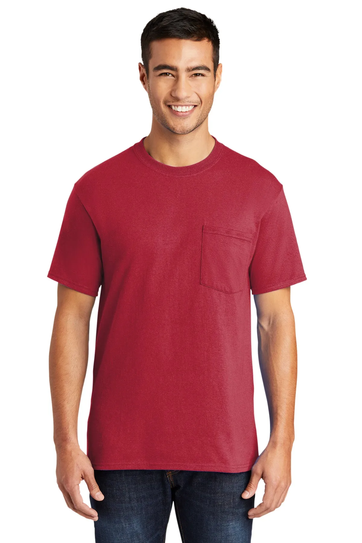 Port & Company TALL 50/50 Poly/Cotton Pocket Tee