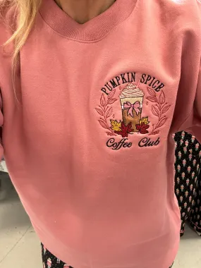 Pumpkin Spice Coffee Club Embroidered Sweatshirt