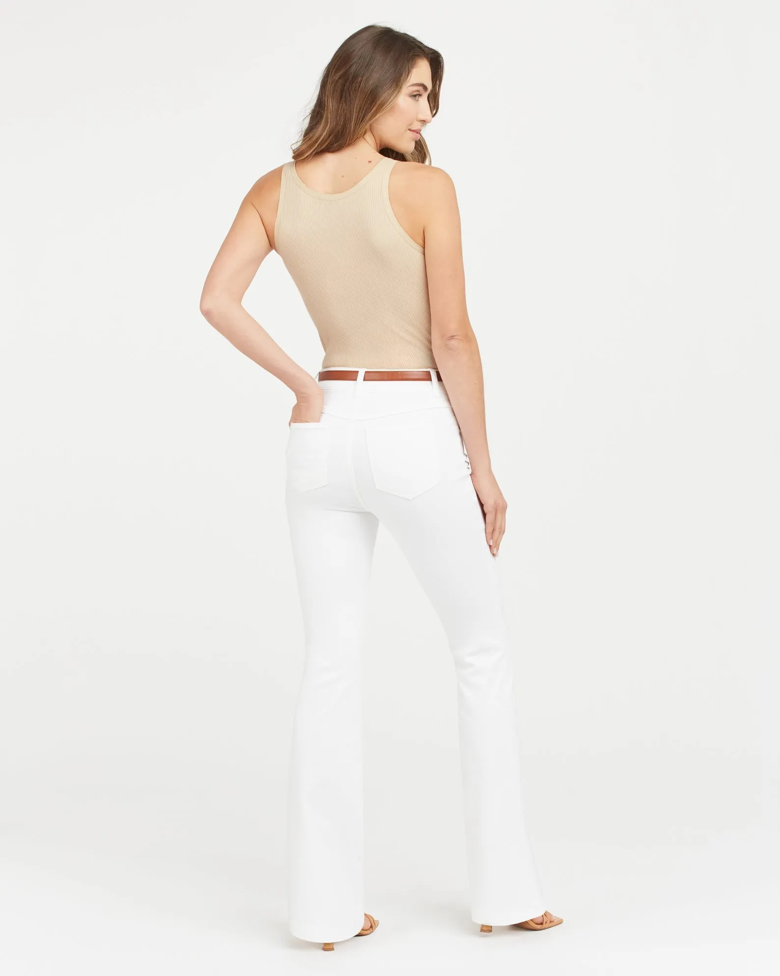 Spanx White Denim Flare