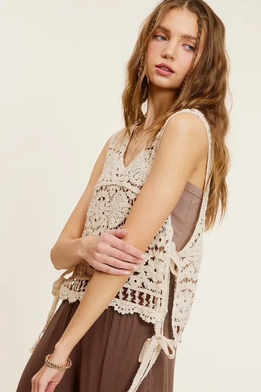 Summer Chic Crochet Vest Top