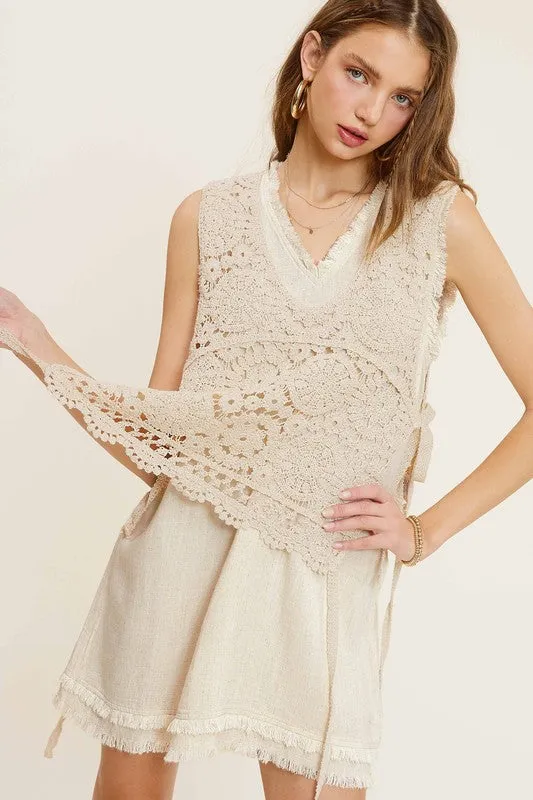 Summer Chic Crochet Vest Top