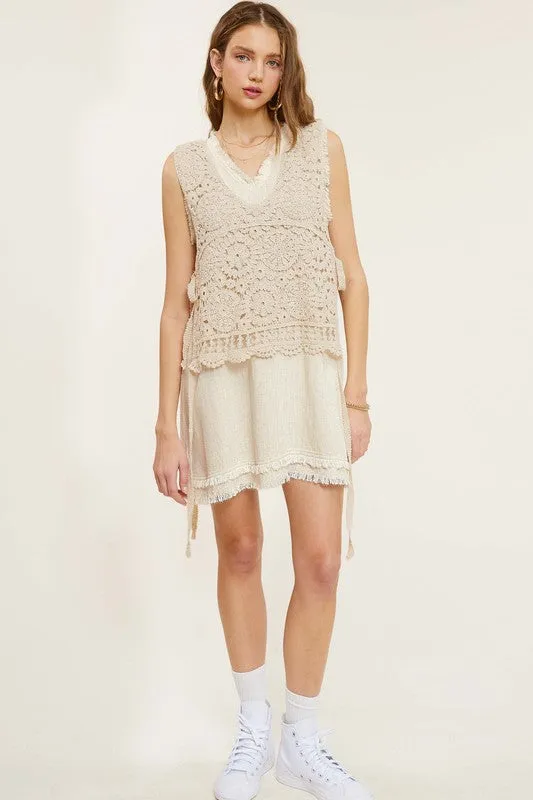 Summer Chic Crochet Vest Top